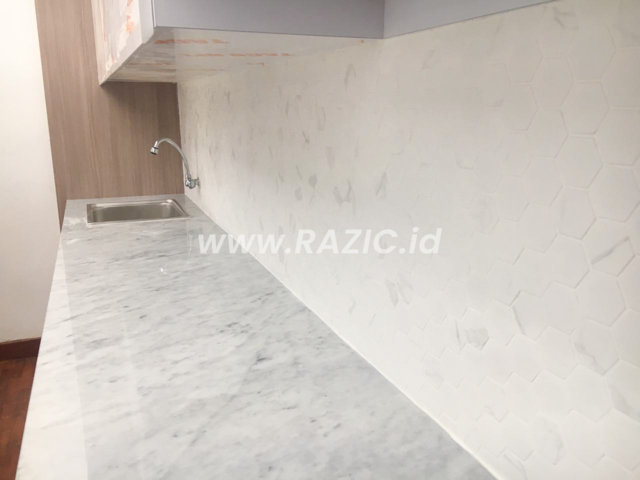 Hpl Kitchen Set Vivere Kayu Putih