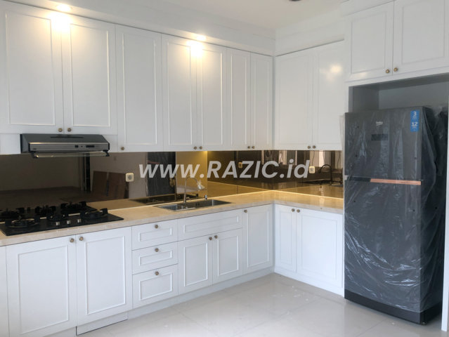 Interior Kitchen Set Lurus 2 5 Meter Kayu Putih