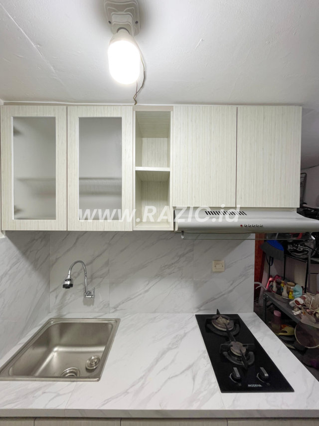 Wastafel Kitchen Set Simple Kayu Putih