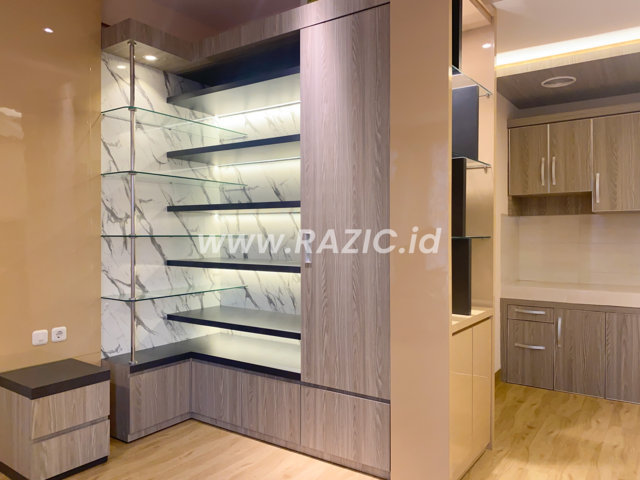 Backdrop Interior Apartemen Wall Moulding Jakarta